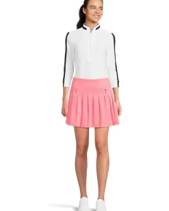 Women Jamie Sadock Textured Ottoman 3/4 Sleeve 1/4 Zip Top