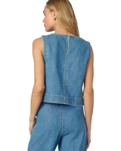 Joe's Jeans The Boat Neck Denim Shell Top Revelation New