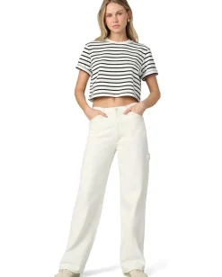 Joe's Jeans The Boxy Tee Milk/Navy Stripe Discount