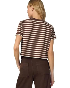 Joe's Jeans The Boxy Tee Brown/Sand Stripe Discount