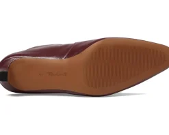 Women Madewell The Dimes Kitten-Heel Boot In Crinkle Leather