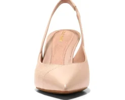 Cole Haan The Go-To Slingback Pump 65MM Porcelain Leather/Lizard Print Leather Hot