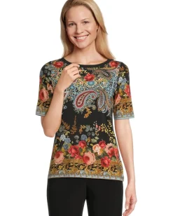 Johnny Was The Janie Favorite Boat Neck Tee Leto Clearance