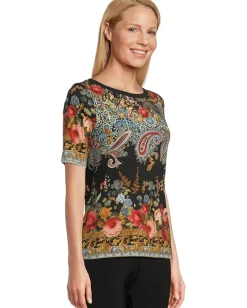 Johnny Was The Janie Favorite Boat Neck Tee Leto Clearance