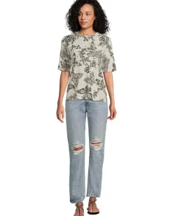 Women Johnny Was The Janie Favorite Fitted Elbow Sleeve Tee- Sydnee