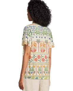 Women Johnny Was The Janie Favorite Flutter Sleeve Henley Tee