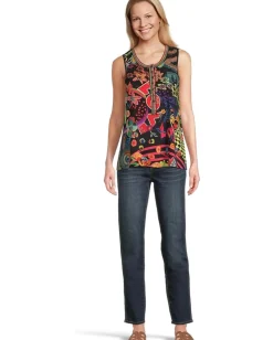 Johnny Was The Janie Favorite Henley Swing Tank- Jenny Jenny Scarf Best