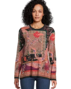 Women Johnny Was The Janie Favorite Long Sleeve Crew Neck Tee- Depo