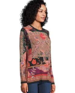 Women Johnny Was The Janie Favorite Long Sleeve Crew Neck Tee- Depo