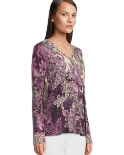 Johnny Was The Janie Favorite Long Sleeve V-Neck Tee Anzio Online