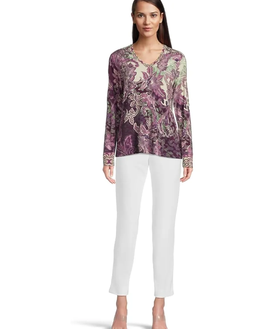 Johnny Was The Janie Favorite Long Sleeve V-Neck Tee Anzio Online