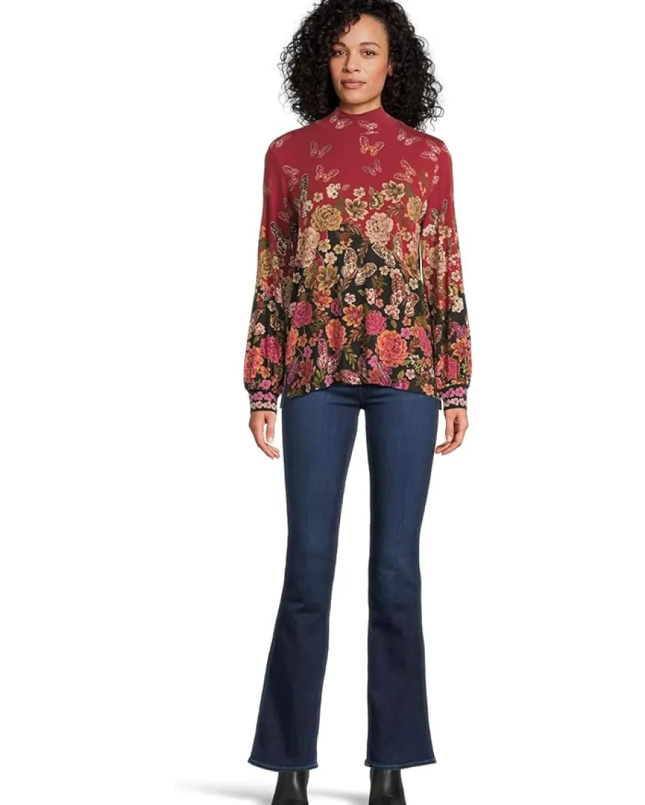 Johnny Was The Janie Favorite Puff Sleeve Mock Neck- Karie New