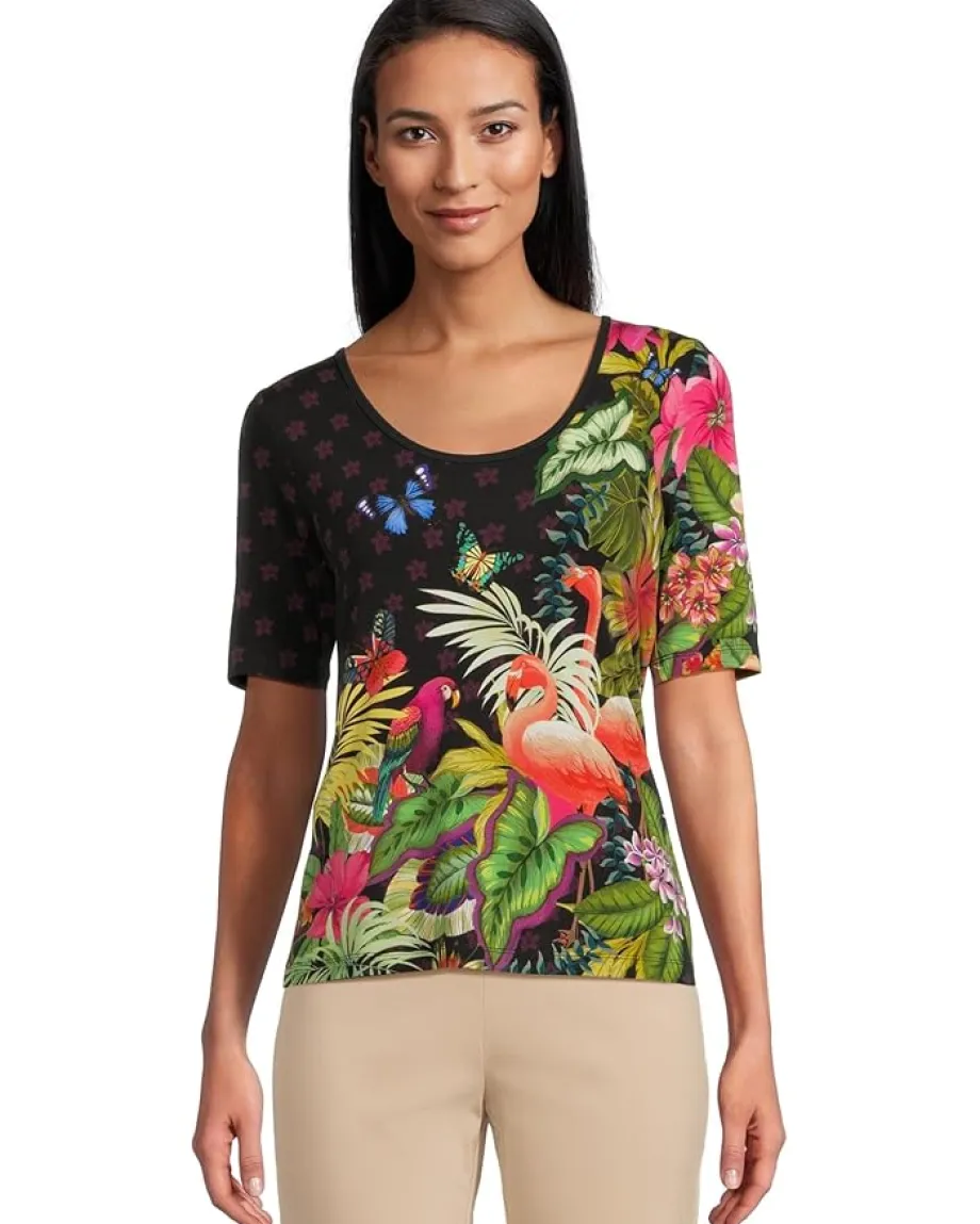 Women Johnny Was The Janie Favorite Scoop Neck Fitted Tee