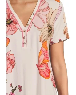 Johnny Was The Janie Favorite Short Sleeve Henley Tee Rosabelia Discount