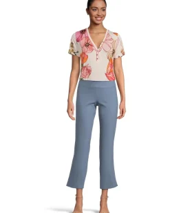 Johnny Was The Janie Favorite Short Sleeve Henley Tee Rosabelia Discount