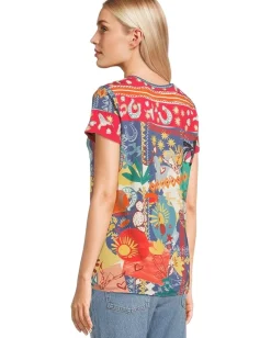 Women Johnny Was The Janie Favorite Short Sleeve V-Neck Tee