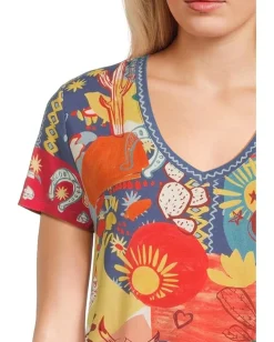 Women Johnny Was The Janie Favorite Short Sleeve V-Neck Tee