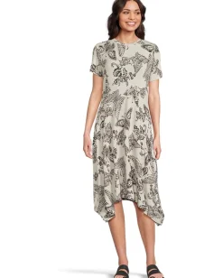 Women Johnny Was The Janie Favorite Short Hankerchief Hem Dress- Sy