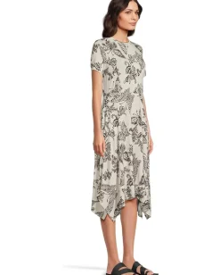 Women Johnny Was The Janie Favorite Short Hankerchief Hem Dress- Sy