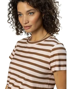 Sanctuary The Perfect Tee Earth Pink/Sepia Stripe