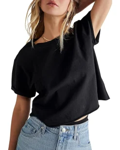 Free People The Perfect Tee Black Clearance