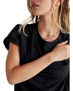 Free People The Perfect Tee Black Clearance
