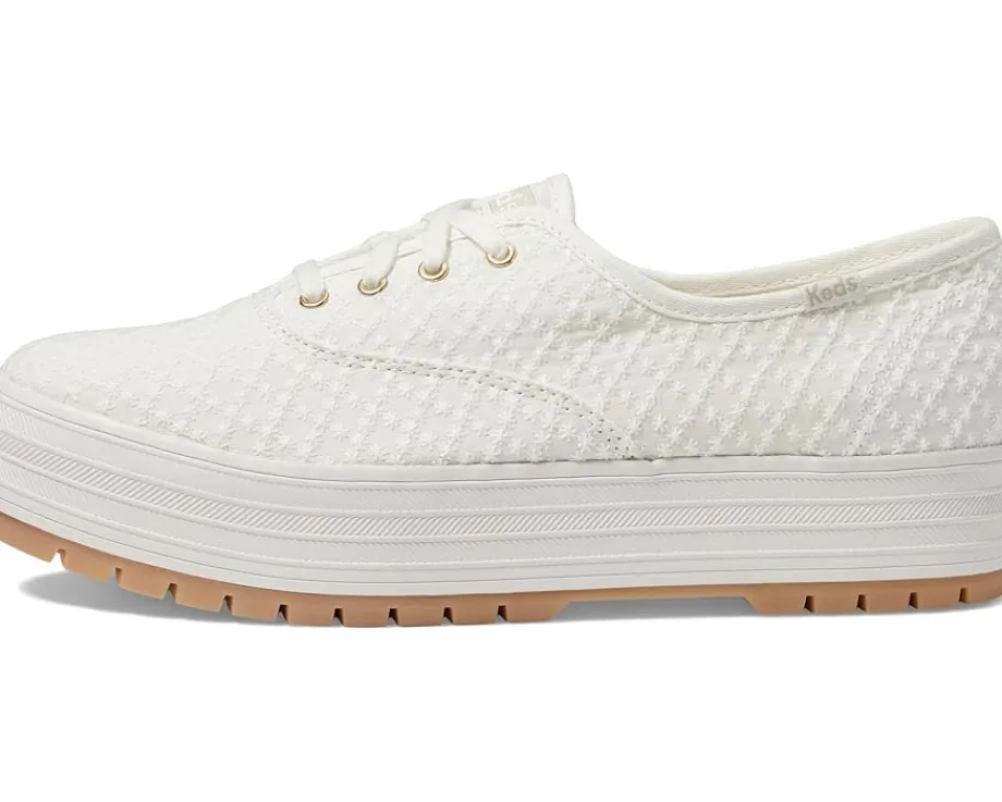 Keds The Platform Lug Lace Up White Eyelet Discount