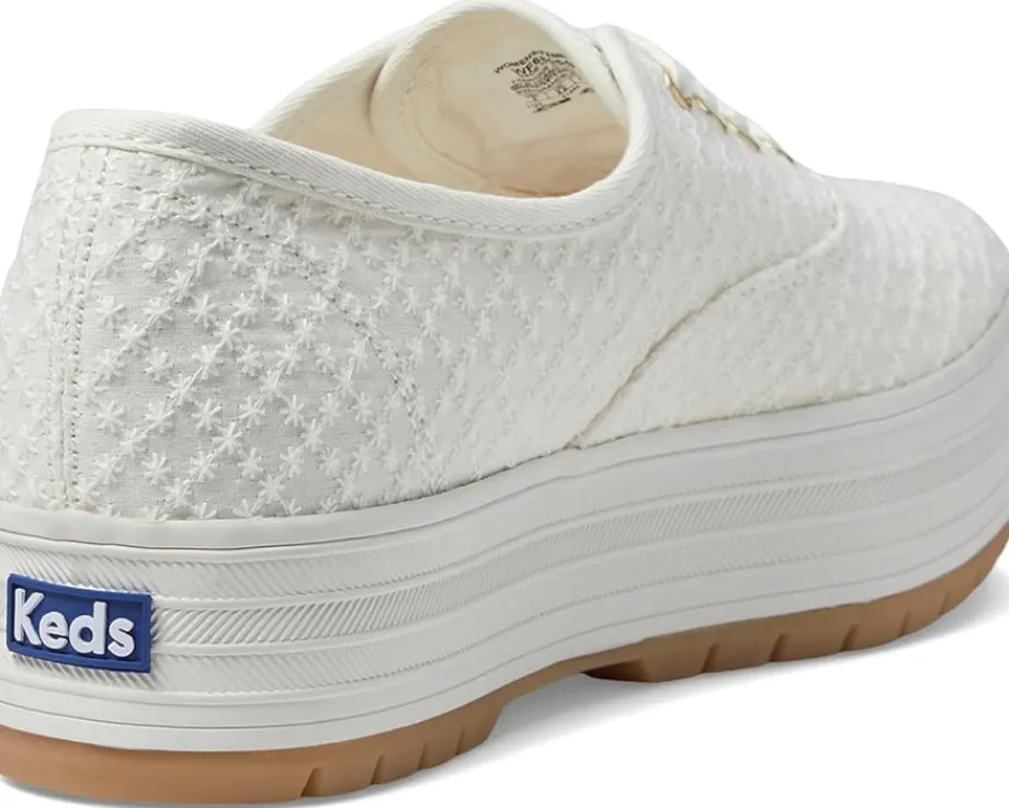 Keds The Platform Lug Lace Up White Eyelet Discount