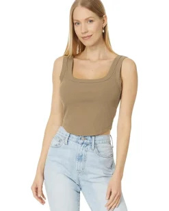 Women Madewell The Tailored Crop Tank in Sleekhold