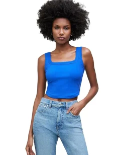 Women Madewell The Tailored Crop Tank in Sleekhold