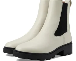 Madewell The Wyckoff Chelsea Lugsole Boot in Leather Pale Parchment New