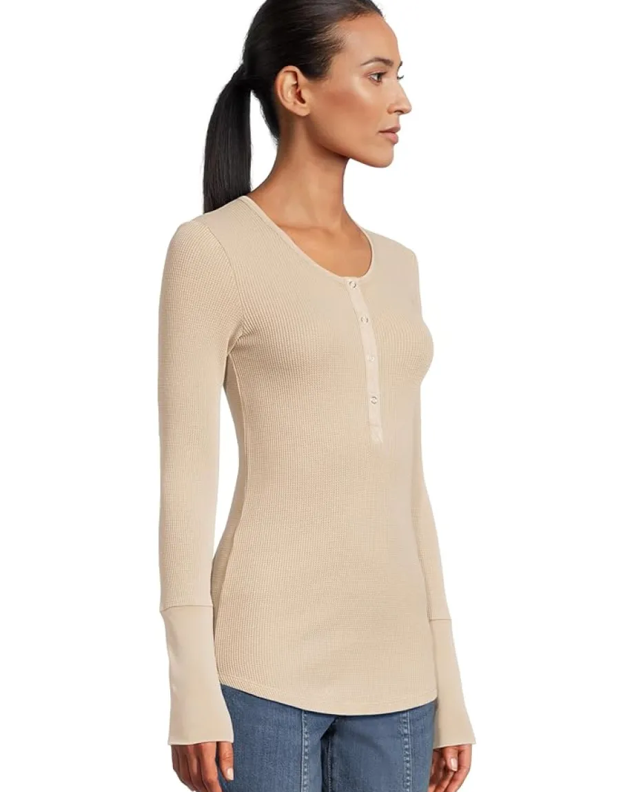Splendid Thermal Forever Henley Light Camel
