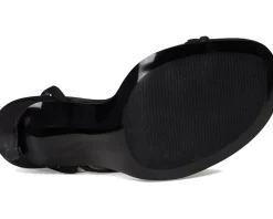 Steve Madden Tia Black Satin Rhinestone Sale