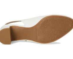 LifeStride Tia Slingback Shoes White Patent Discount