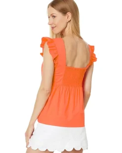 Women Lilly Pulitzer Tiana Babydoll Cotton Top