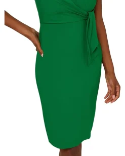 Women Adrianna Papell Tie Front Flutter Midi Dress