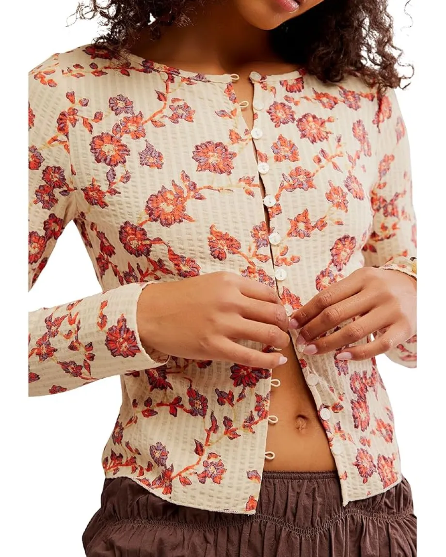 Free People Tilly Long Sleeve - Print Tea Combo Sale