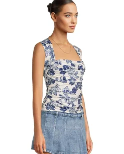 Free People Tommie Knit Top Ivory Combo New