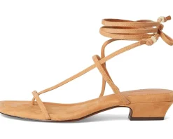 Madewell Tonio Strappy Sandals - Lace Up Suede Sunbaked Clay Outlet