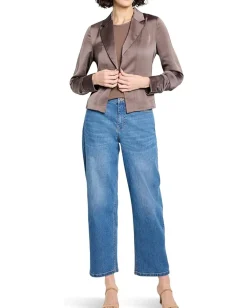 NIC+ZOE Trimmed Perfect Knit Ribbed Tank Cocoa Best