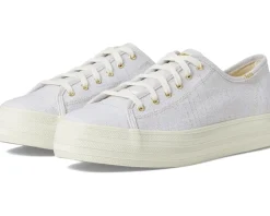 Keds Triple Kick Canvas Gold Metallic Textile Sale