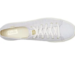 Keds Triple Kick Canvas Gold Metallic Textile Sale