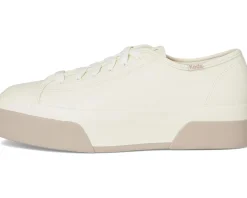 Keds Triple Up Leather Off-White/Taupe Bumper Foxing Stripe