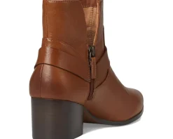Johnston & Murphy Trista Harness Bootie Cognac Calfskin New