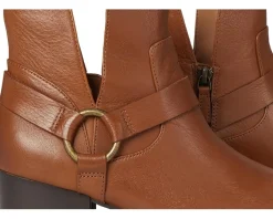 Johnston & Murphy Trista Harness Bootie Cognac Calfskin New