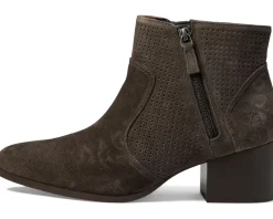 Johnston & Murphy Trista Perfed Double Zip Bootie Dark Gray Suede Clearance