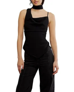 Free People True To You Tank Black Clearance