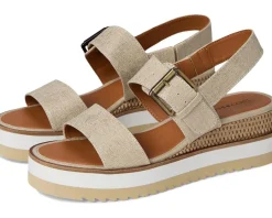 Lucky Brand Turoma Platform Wedge Sandals Natural/Platinum Best