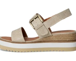 Lucky Brand Turoma Platform Wedge Sandals Natural/Platinum Best