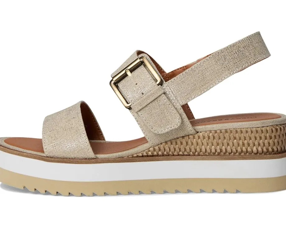 Lucky Brand Turoma Platform Wedge Sandals Natural/Platinum Best
